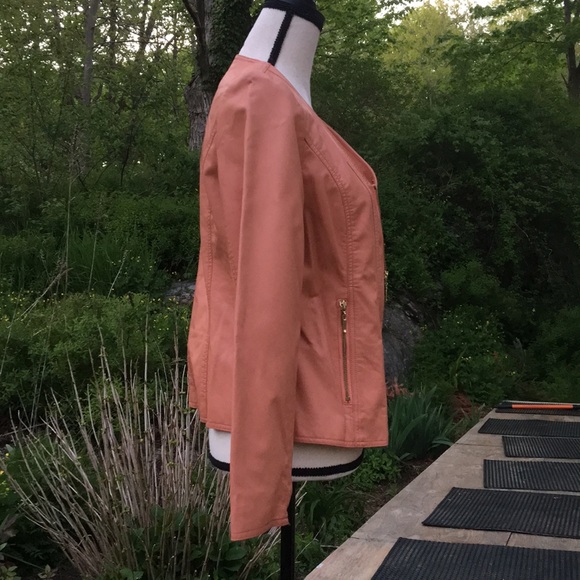 Chico’s pastel faux leather jacket - Picture 2 of 8
